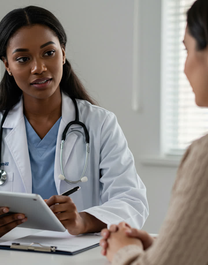 female doctor with stethoscope